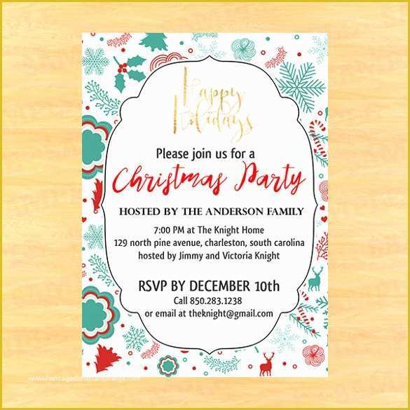 Word Christmas Party Invitation Templates Free Of 20 Christmas Invitation Templates Free Sample Example