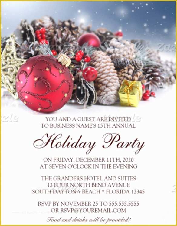 Word Christmas Party Invitation Templates Free Of 23 Business Invitation Templates – Free Sample Example
