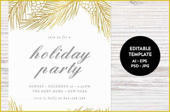 Word Christmas Party Invitation Templates Free Of Holiday Invitation Template – 17 Psd Vector Eps Ai Pdf