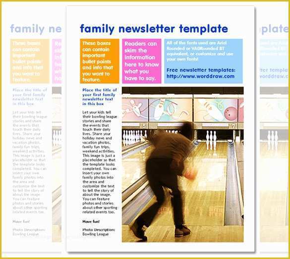 Word Document Newsletter Templates Free Of 7 Family Newsletter Templates – Free Word Documents