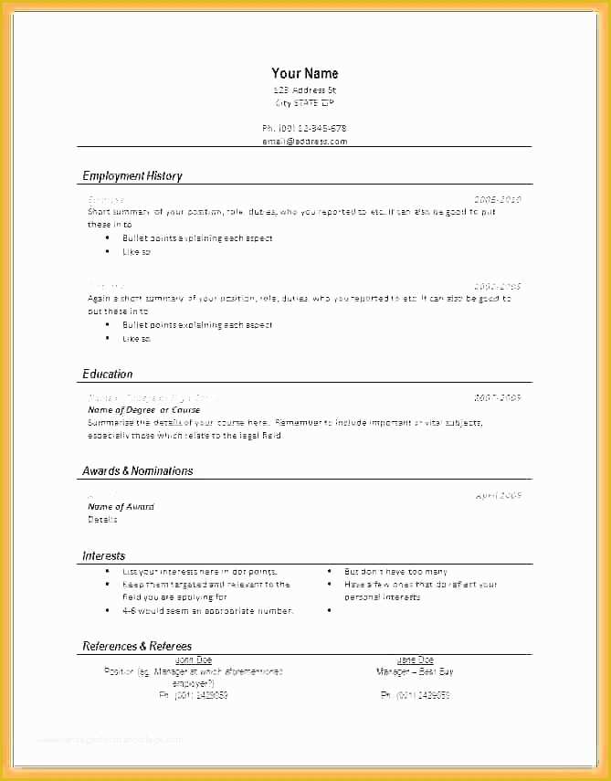 Word Document Resume Template Free Download Of General Resume Layout – Putasgaefo