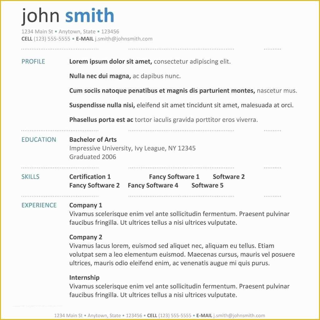 Word Document Resume Template Free Download Of Resume and Template 60 Phenomenal Resume Template Word