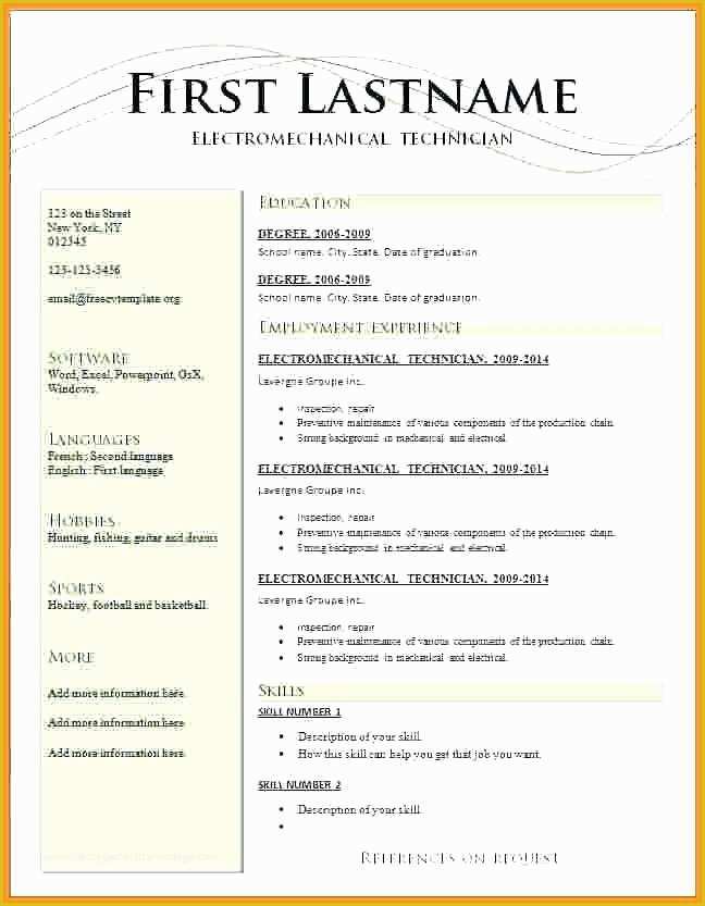 Word Document Resume Template Free Download Of Resume Template for Word 2018 – Ladylibertypatriot