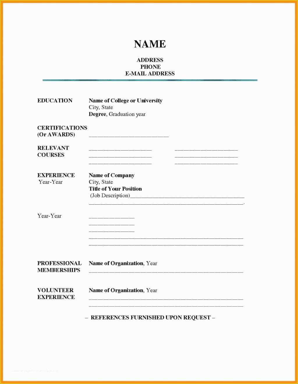 Word Document Resume Template Free Download Of Resume Template Word Document Resume Template Download