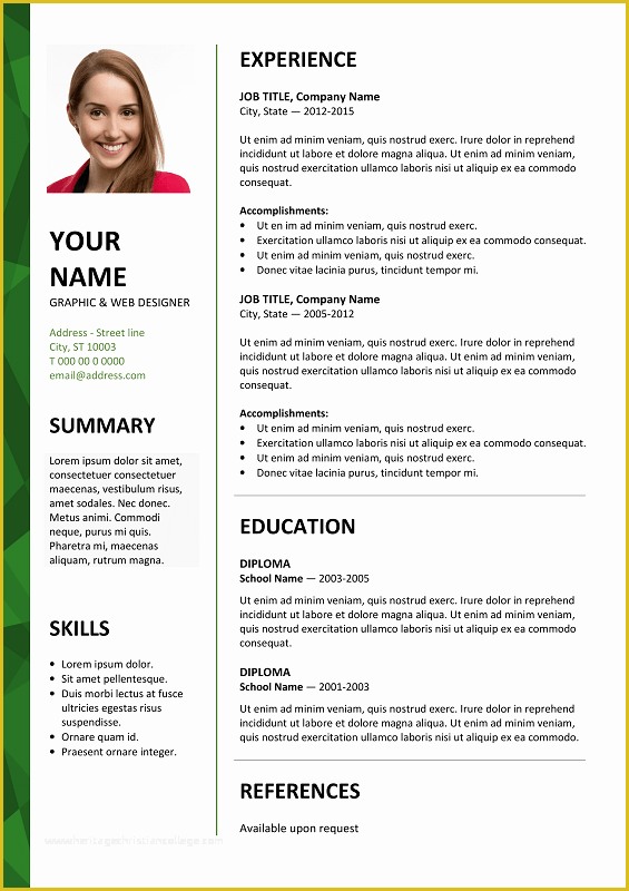 53 Word Document Resume Template Free Download