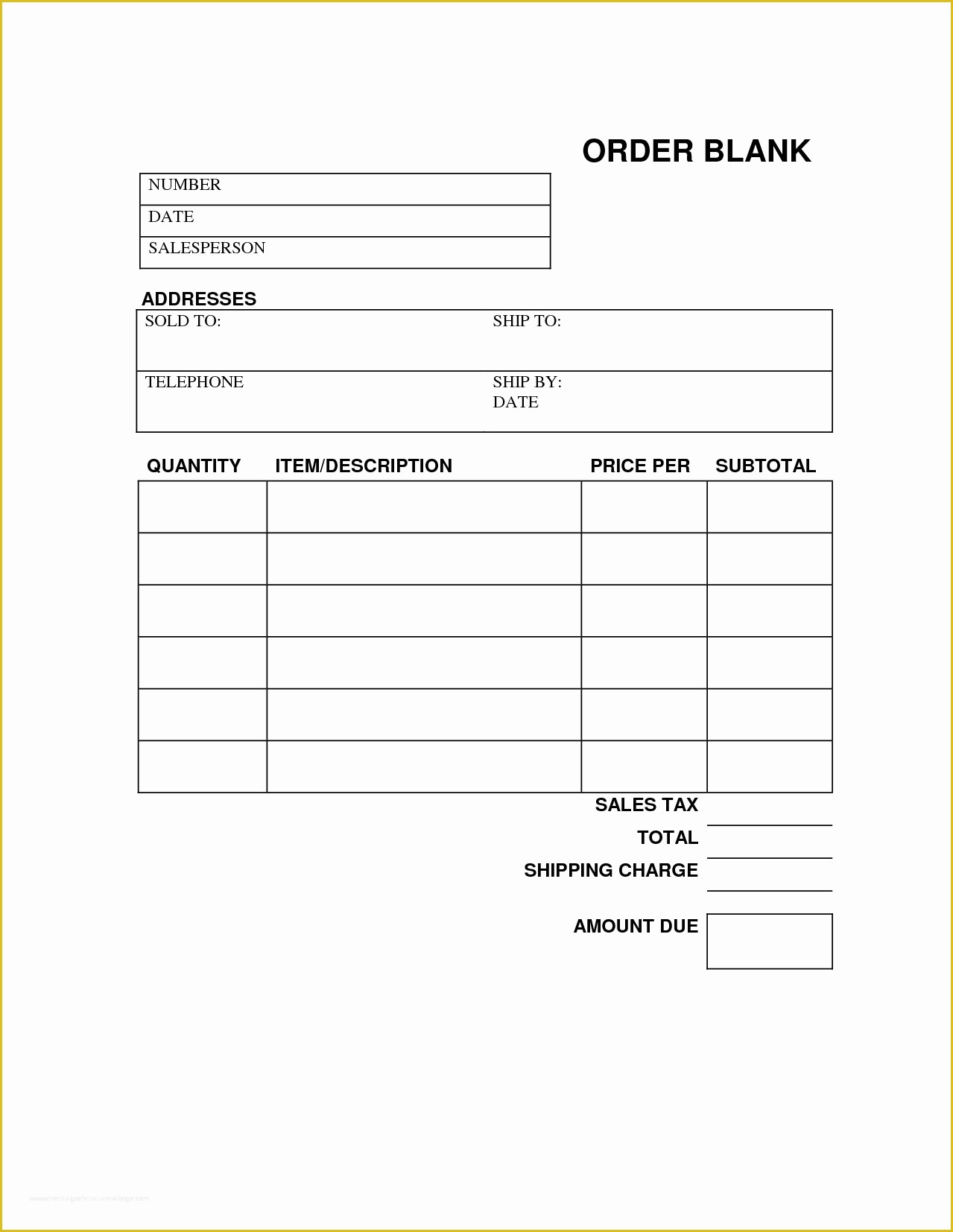 Word Document Templates Free Of Blank order form Template Example Mughals