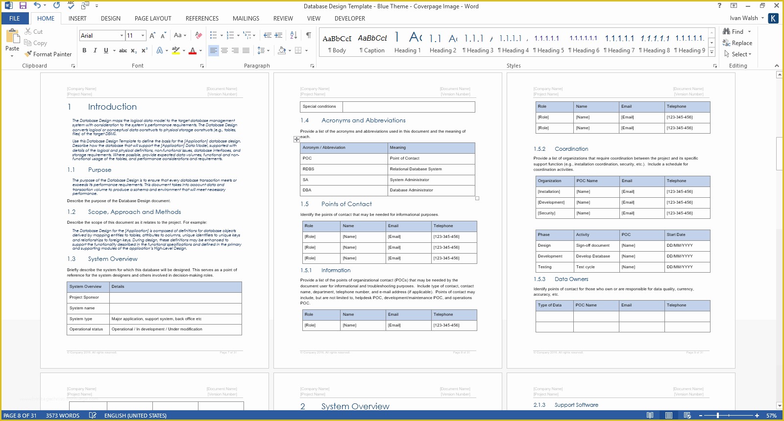 Word Document Templates Free Of Database Design Document Ms Word Template Ms Excel Data