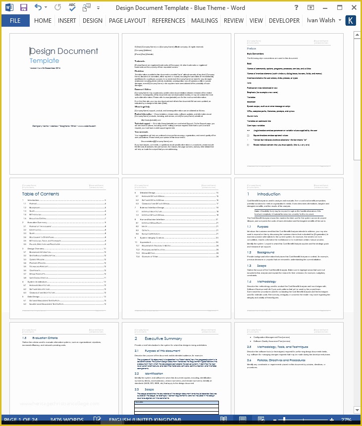 Word Document Templates Free Of Design Document – Download Ms Word Template