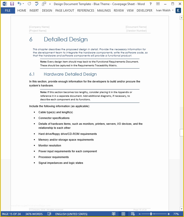 Word Document Templates Free Of Design Document – Download Ms Word Template