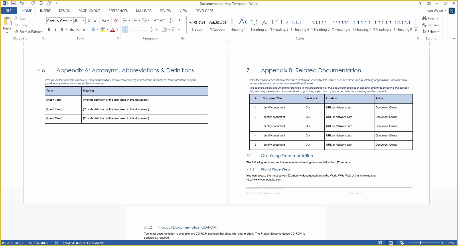 Word Document Templates Free Of Product Document Map Template Ms Word