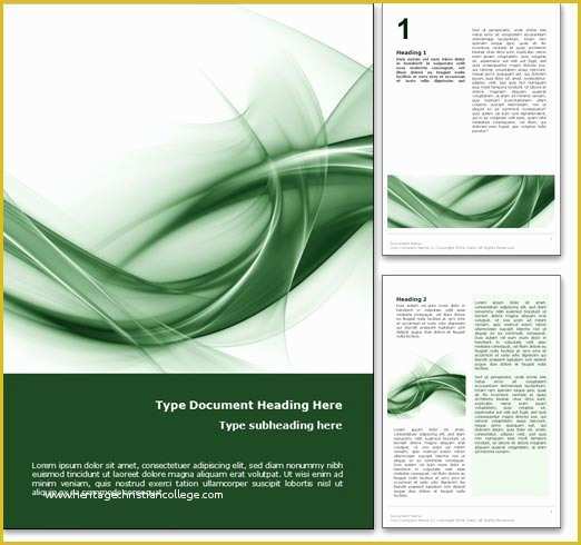 Word Document Templates Free Of Royalty Free Abstract Curves Microsoft Word Template In Green