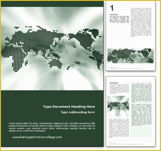 Word Document Templates Free Of Royalty Free World Map Microsoft Word Template In Green