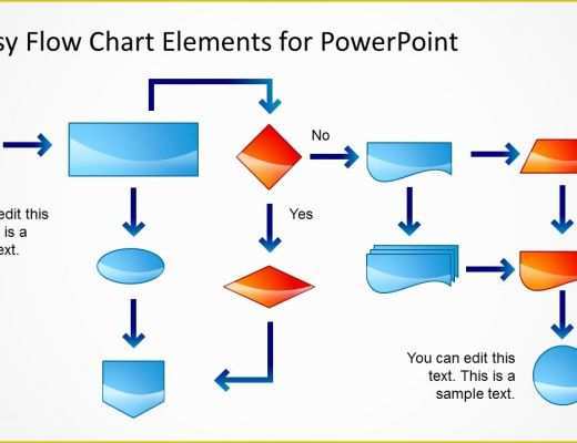 Word Flowchart Template Free Of Glossy Flow Chart Template for Powerpoint Slidemodel