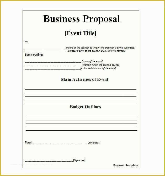 Word Proposal Templates Free Download Of 36 Free Business Proposal Templates & Proposal Letter