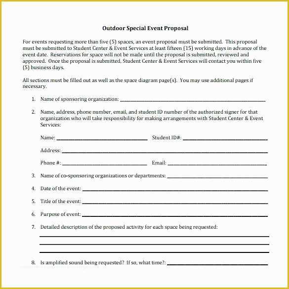 Word Proposal Templates Free Download Of Sample event Proposal Template Free Documents In Word