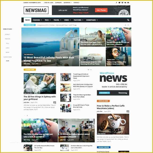 Wordpress Free Templates 2017 Of Digital Magazine Wordpress theme top News themes