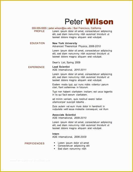 Wordpress Resume Template Free Of 12 Resume Templates for Microsoft Word Free Download