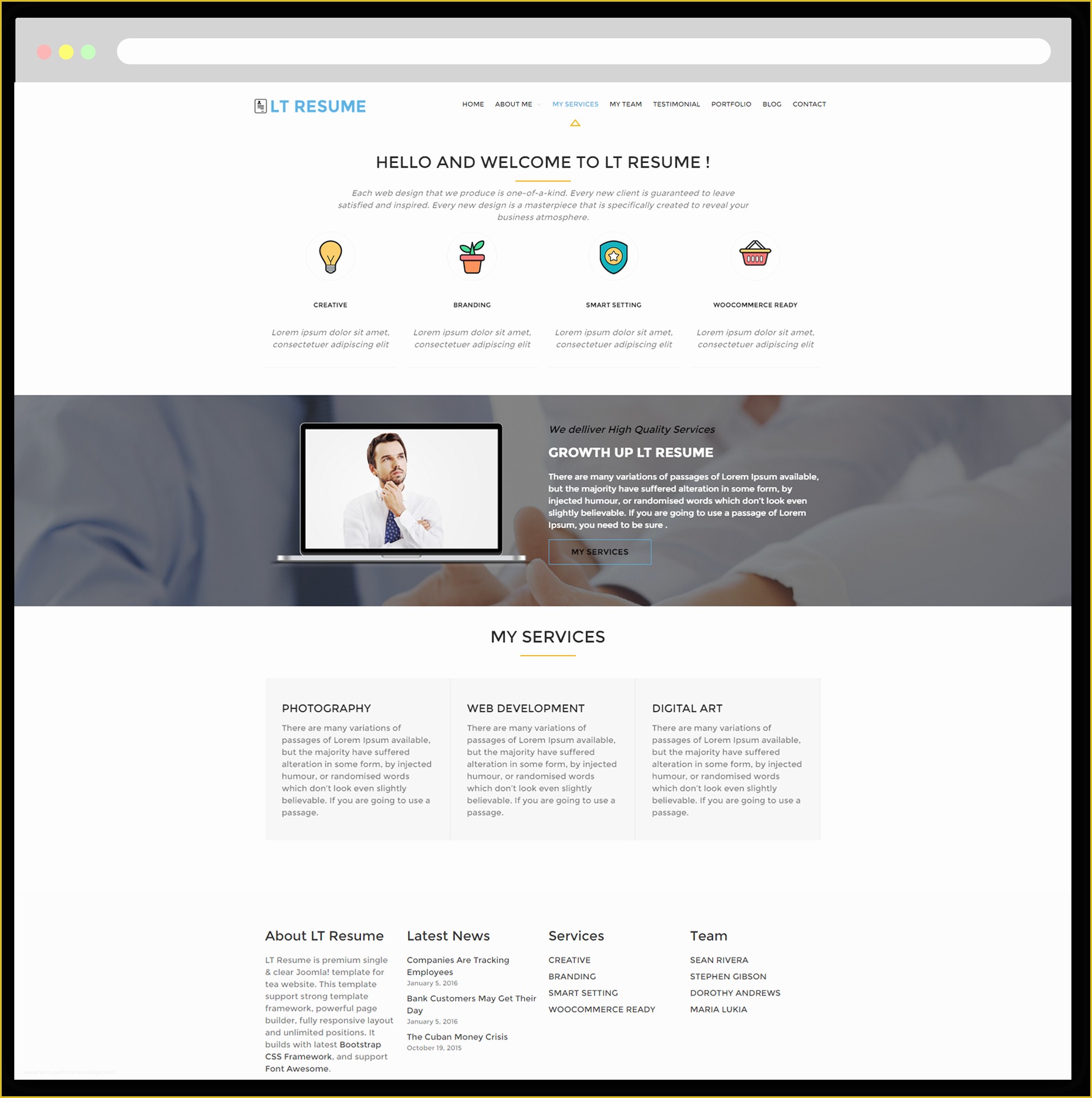 Wordpress Resume Template Free Of Lt Resume – Free Responsive Personal Cv Resume Wordpress