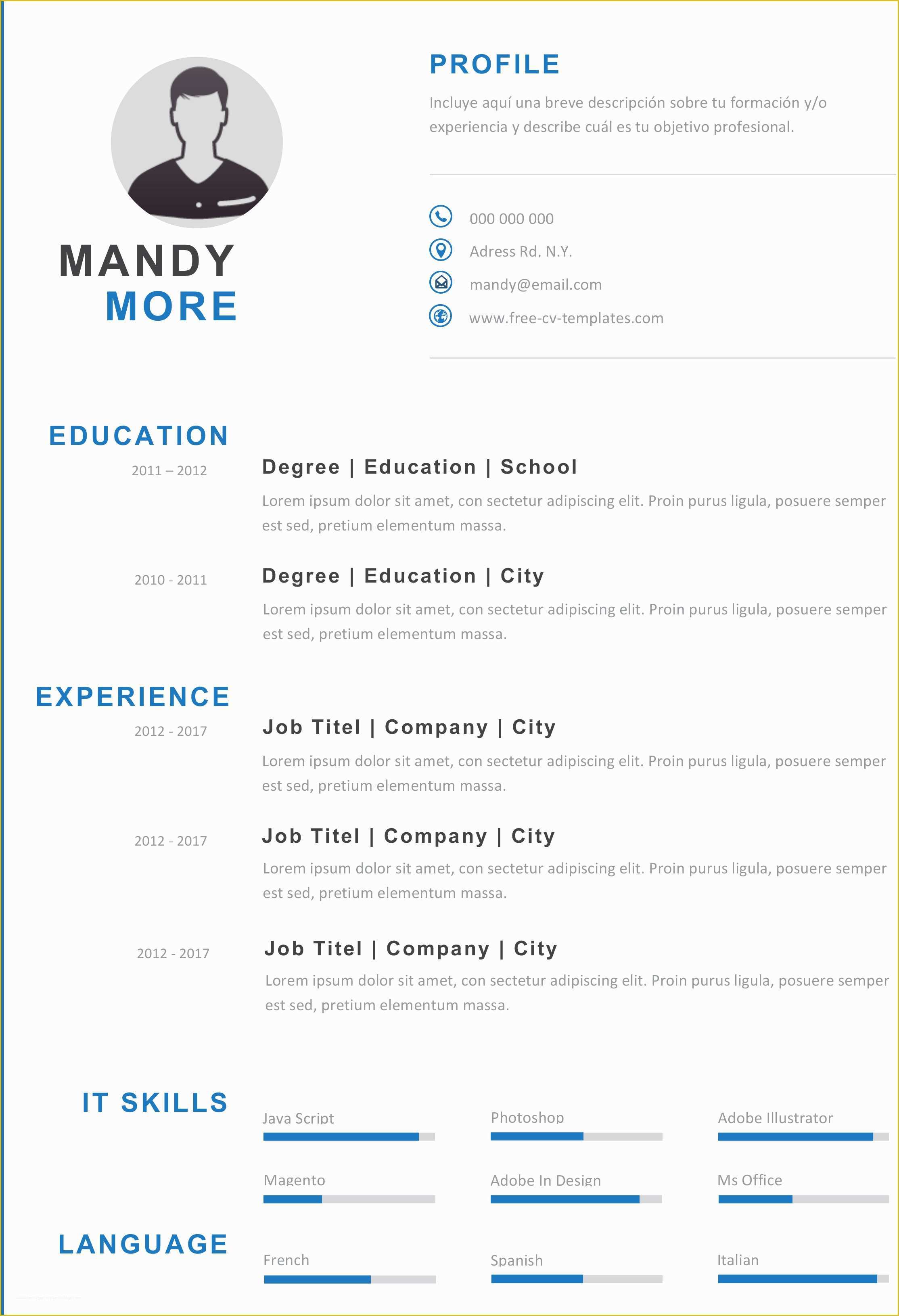 Wordpress Resume Template Free Of Modern and Effective Cv Template
