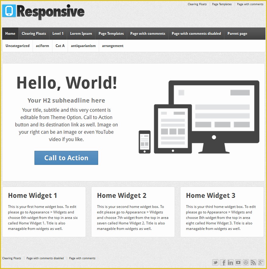 Wordpress Templates Free Of Responsive A Simple Free Wordpress theme with Extras