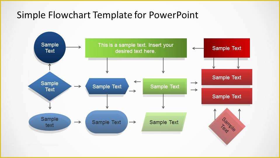 Work Flow Chart Template Free Of Simple Flowchart Template for Powerpoint Slidemodel