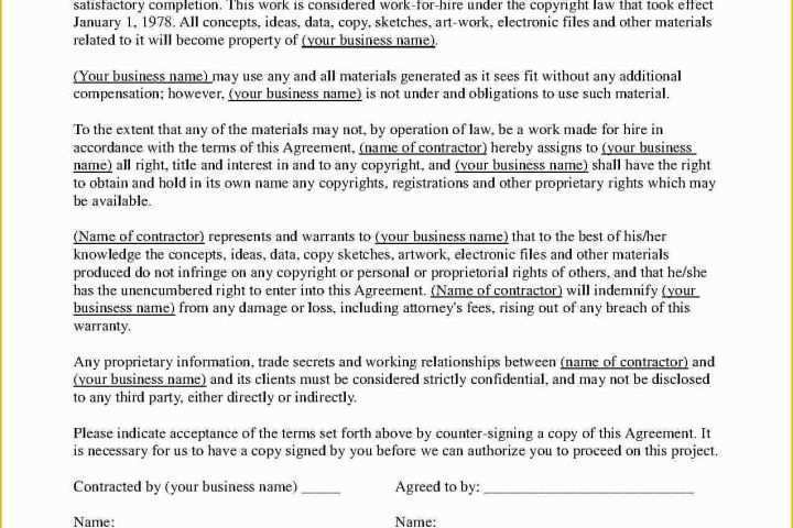 Work for Hire Contract Template Free Of Download Work for Hire Agreement Style 11 Template for