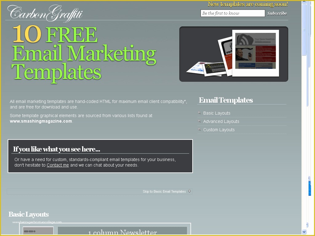 Www Free Templates Com Of Best Newsletter and Email Marketing Templates Websitesfree