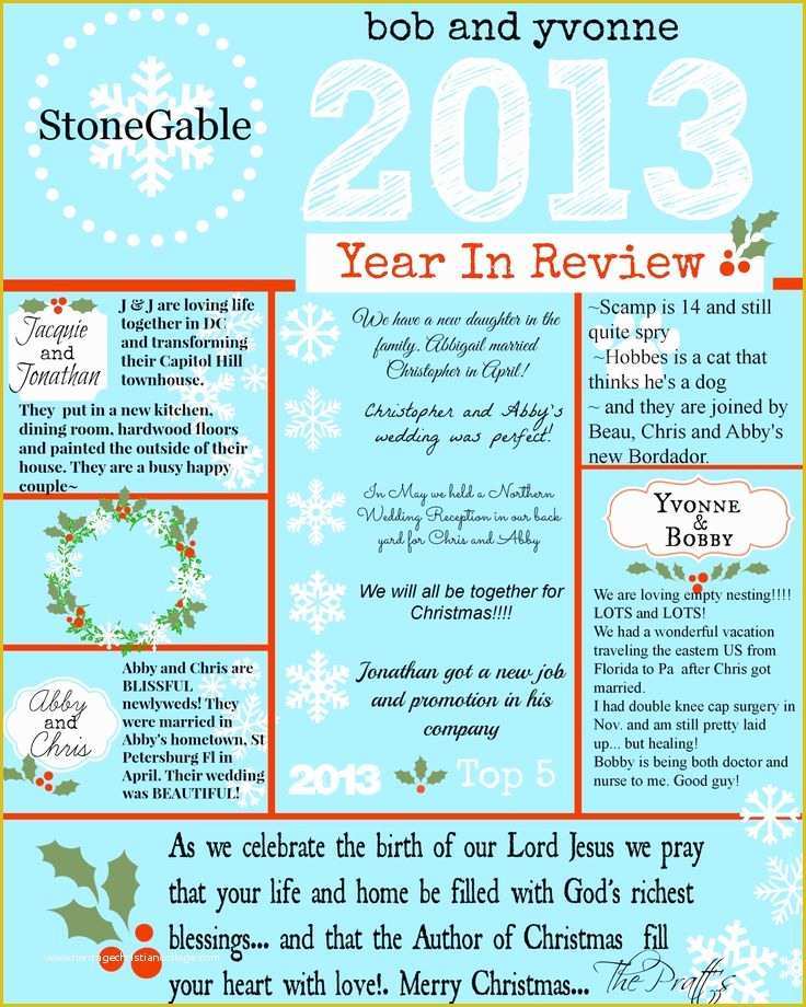 Year In Review Template Free Of 17 Best Images About Cre8ive Christmas Card On Pinterest