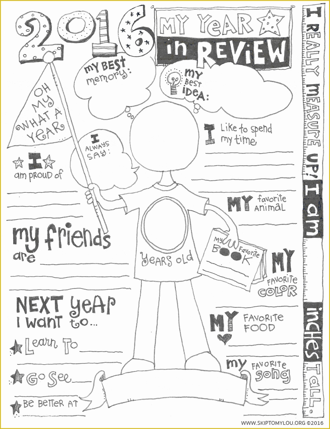 Year In Review Template Free Of 2016 Year In Review Printable