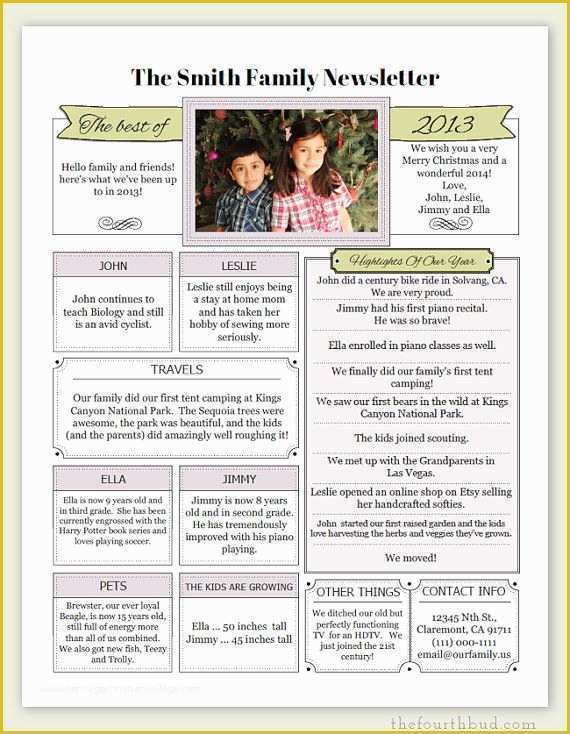 Year In Review Template Free Of A Year In Review Christmas Letter Pdf Template by