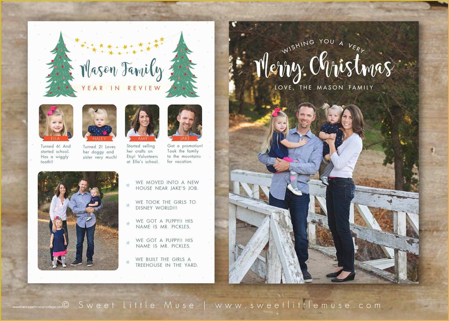 Year In Review Template Free Of Year In Review Card Template Christmas Card Template