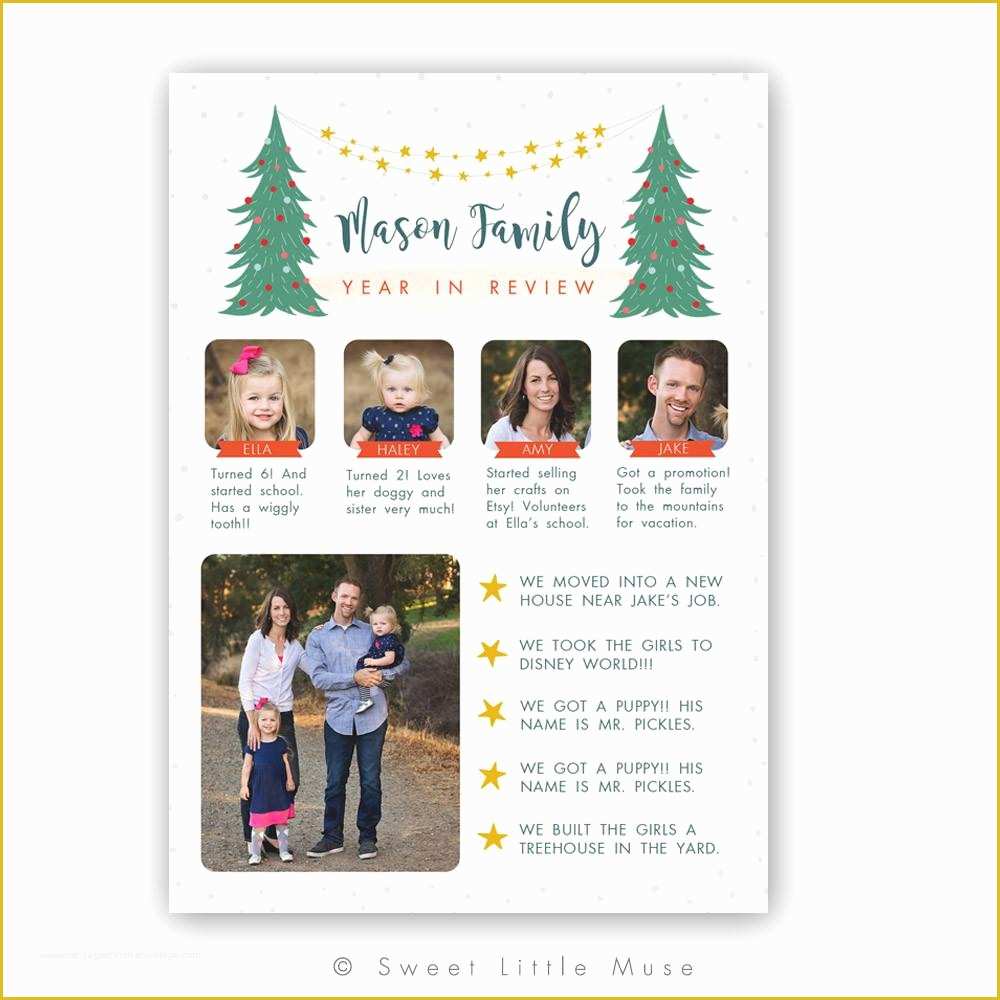 Year In Review Template Free Of Year In Review Christmas Card Template – Sweet Little Muse
