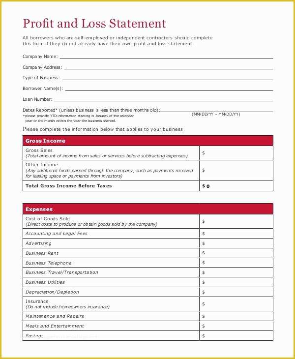 Year to Date Profit and Loss Statement Free Template Of Best Of Year to Date Profit and Loss Statement Free