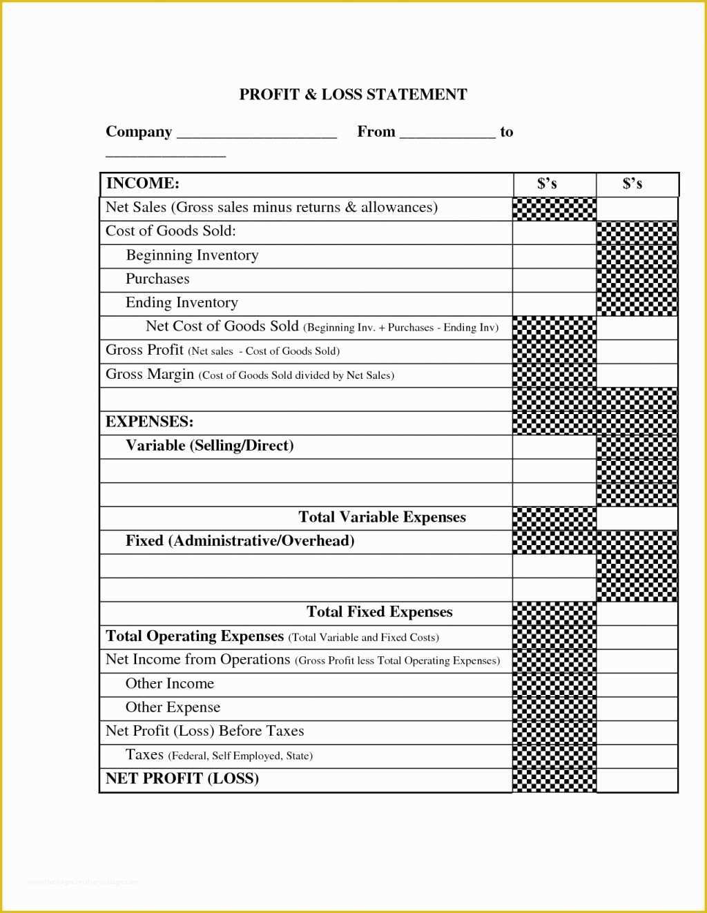 Year to Date Profit and Loss Statement Free Template Of Best Year to Date Profit and Loss Statement Free