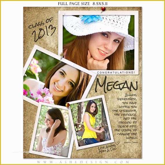 Yearbook Dedication Page Template Free Of Senior Yearbook Ad Sets for Graphers Photographs