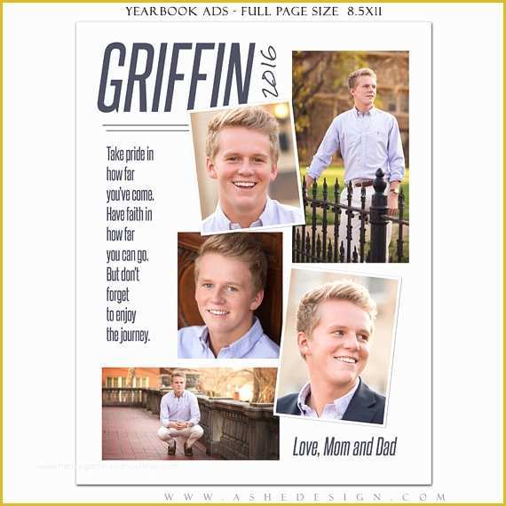Yearbook Dedication Page Template Free Of Senior Yearbook Ads Shop Templates the Journey High