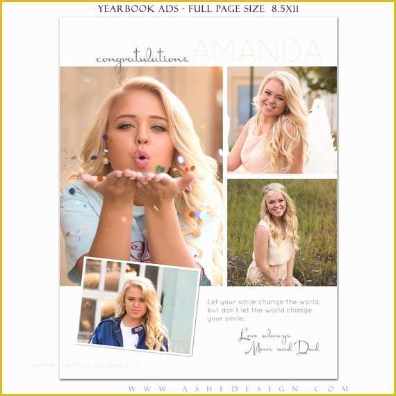 Yearbook Dedication Page Template Free Of Senior Yearbook Ads Shop
