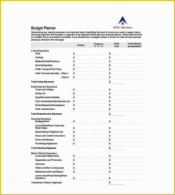 Yearly Budget Planner Template Free Of 7 Yearly Bud Plan Templates Word Pdf Excel