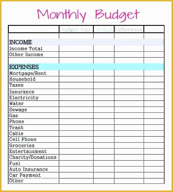 Yearly Budget Planner Template Free Of Monthly Expenses Worksheet Excel Monthly Household Bud