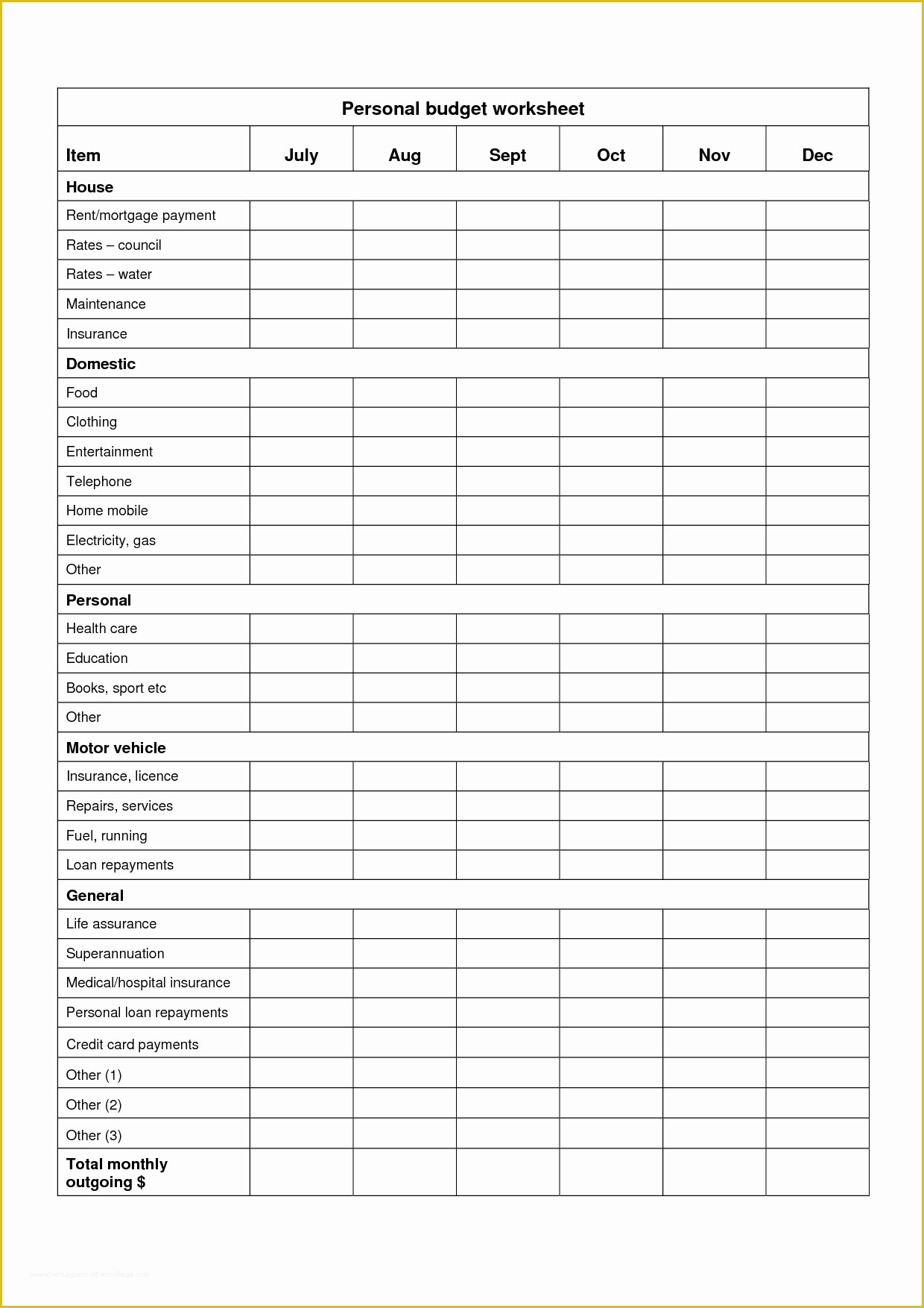 Yearly Budget Planner Template Free Of Personal Bud Planner Spreadsheet Templates Violeet