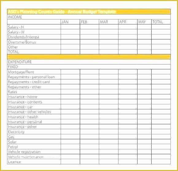 Yearly Budget Planner Template Free Of Yearly Bud Planner Template