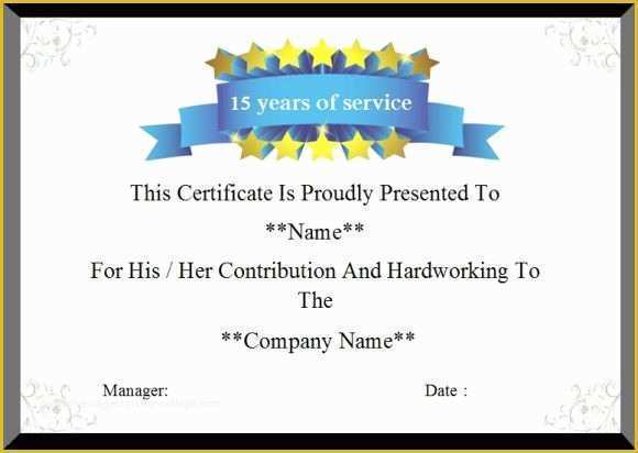 Years Of Service Certificate Template Free Of 12 Service Certificate Templates
