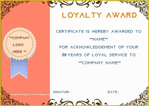 Years Of Service Certificate Template Free Of 24 Certificate Of Service Templates for Employees formats