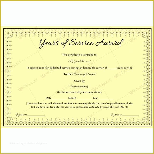 Years Of Service Certificate Template Free Of 89 Elegant Award Certificates for Business and School events