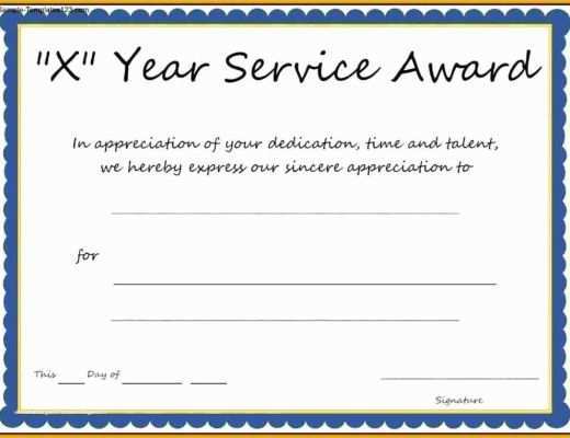 Years Of Service Certificate Template Free Of Certificate Templates