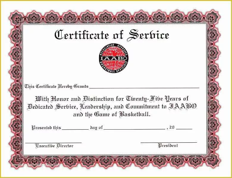 Years Of Service Certificate Template Free Of Certificates