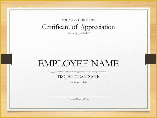 Years Of Service Certificate Template Free Of Printable Word and Excel Examples