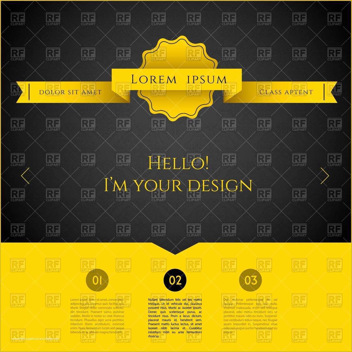 Yellow Pages Website Template Free Download Of Yellow and Black Web Design Template Royalty Free Vector