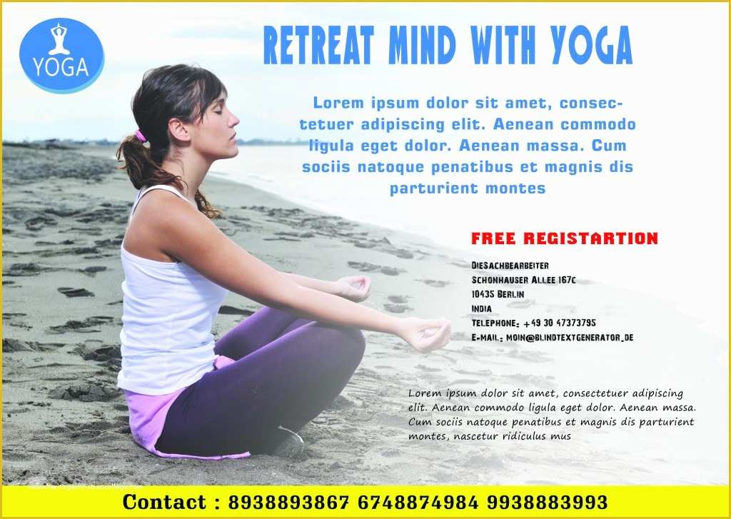 Yoga Flyer Template Word Free Of 20 Distinctive Yoga Flyer Templates Free for Professionals