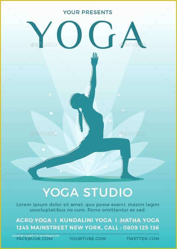 Yoga Flyer Template Word Free Of 22 Yoga Flyer Designs & Examples – Psd Ai Word Eps